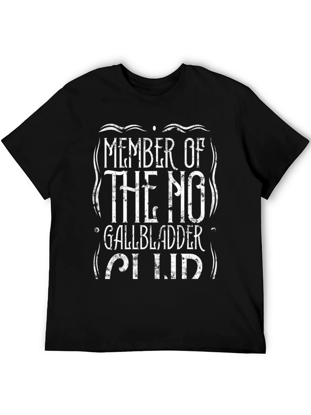 No Gallbladder Club Black T-Shirt