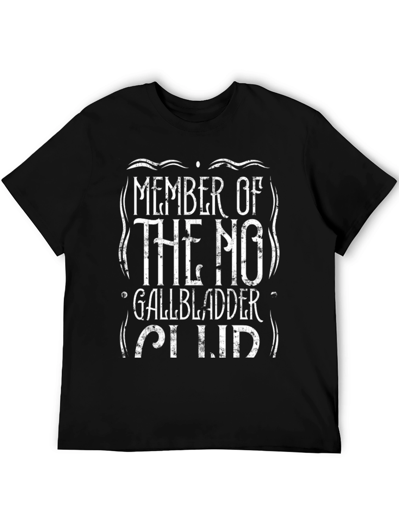 No Gallbladder Club Black T-Shirt