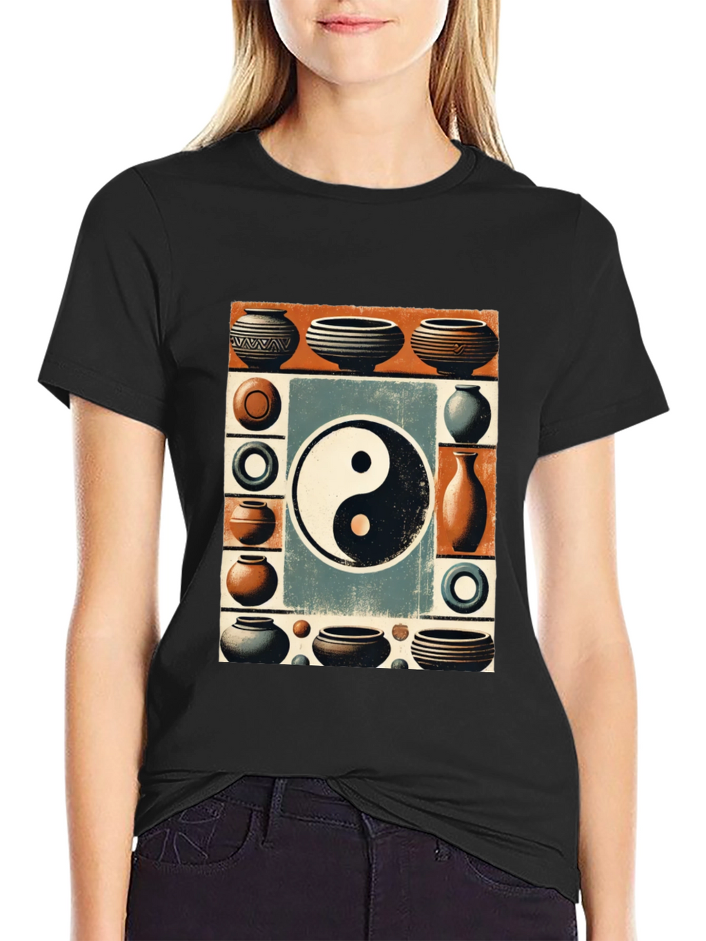 Yin Yang Pottery Art T-Shirt