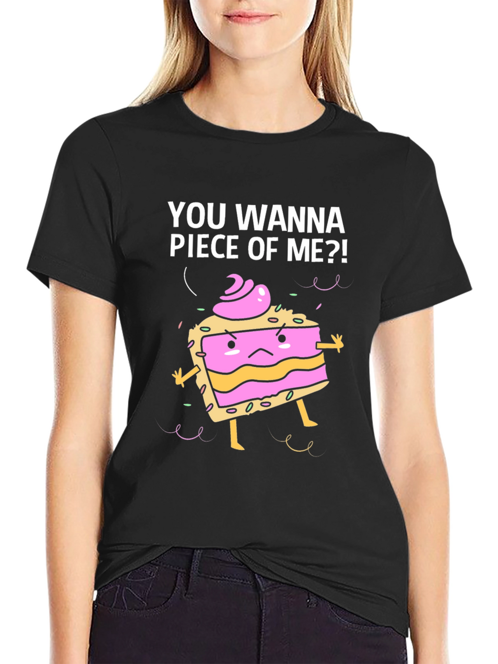Funny Piece of Me Cake Graphic T-Shirt