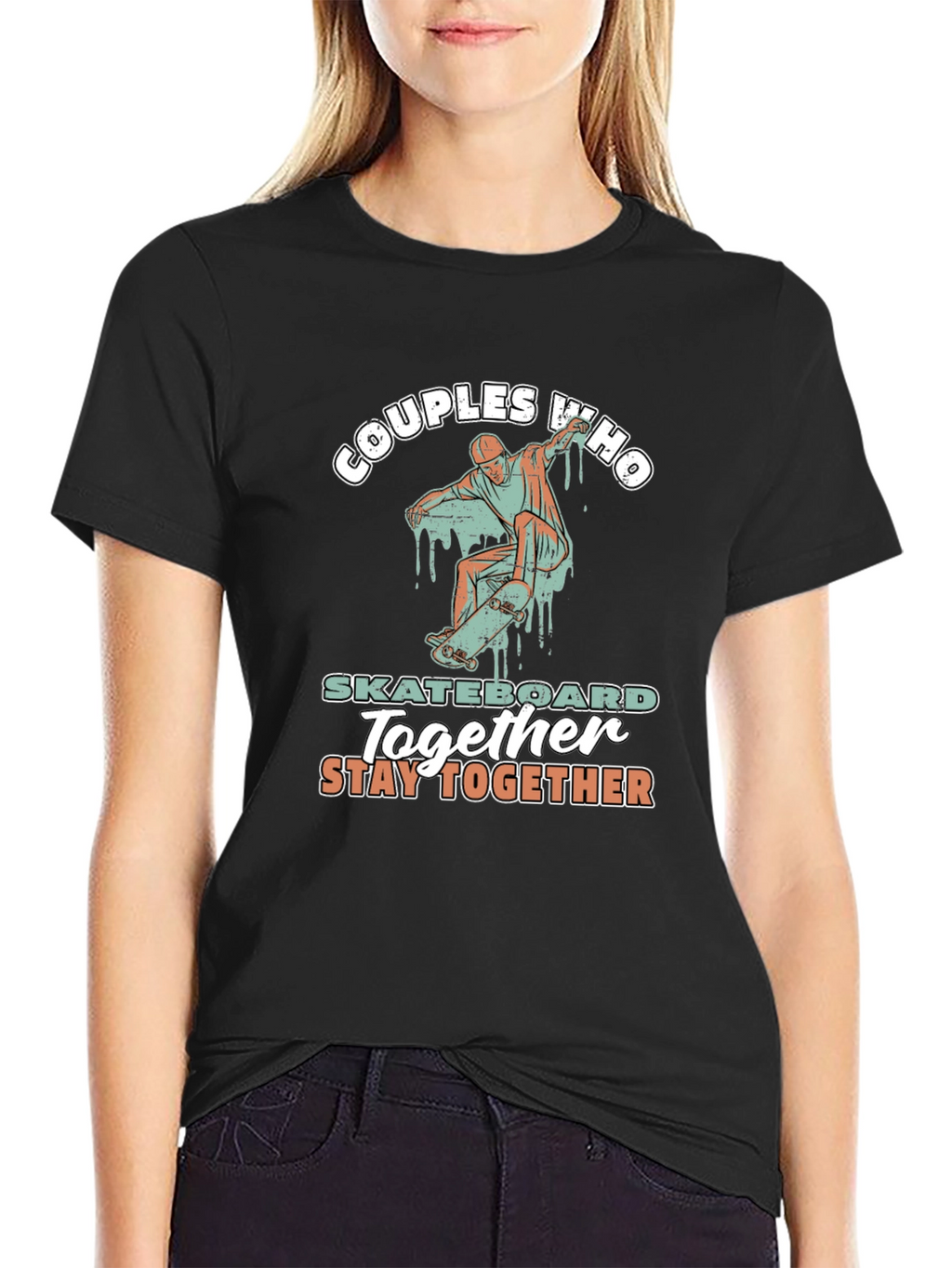 Couples Who Skateboard Together T-Shirt