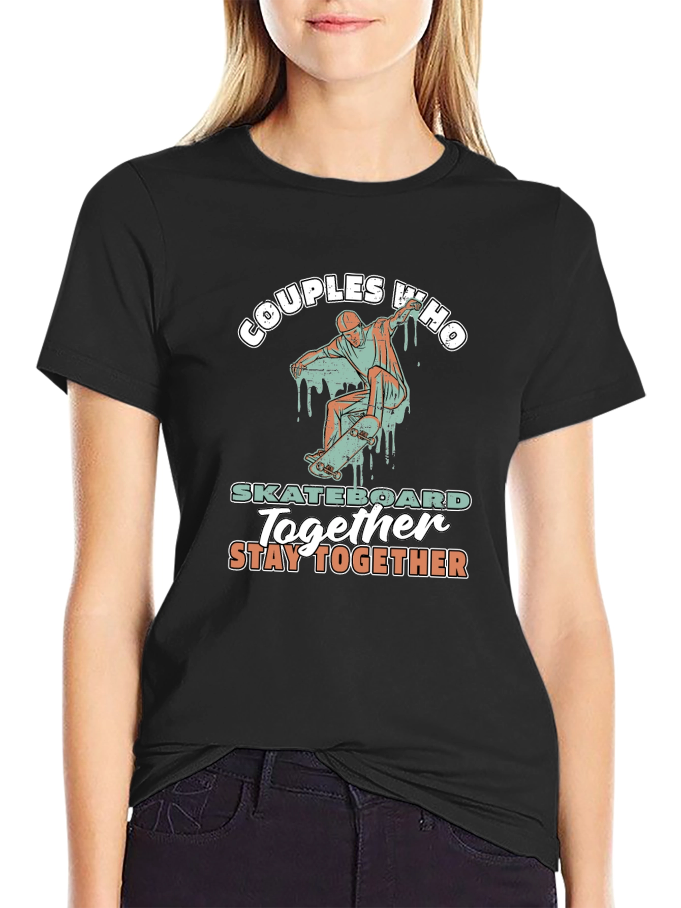 Couples Who Skateboard Together T-Shirt