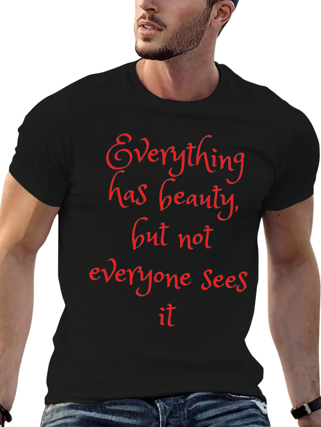 Beauty Quote Black T-Shirt