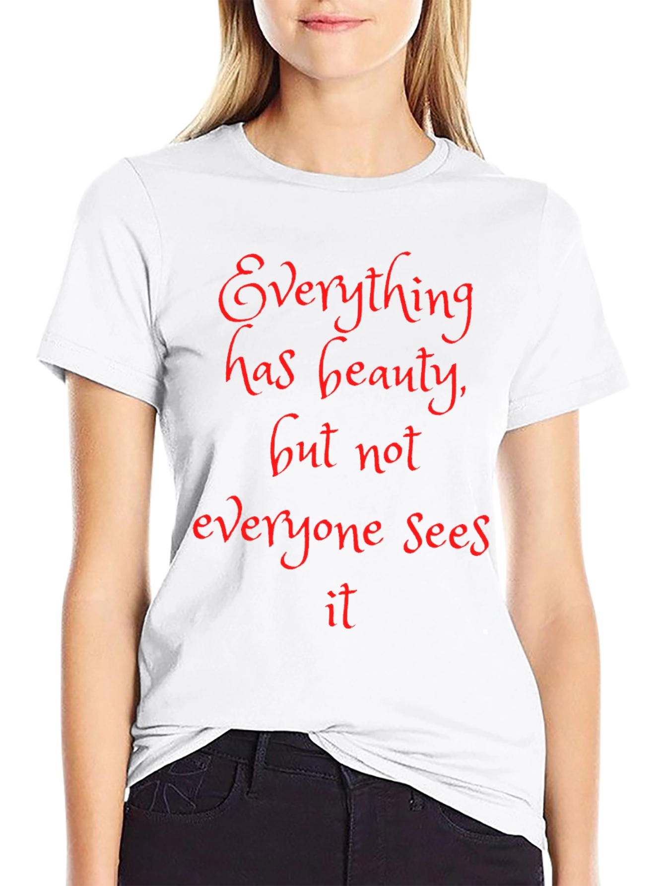 Beauty Quote Black T-Shirt