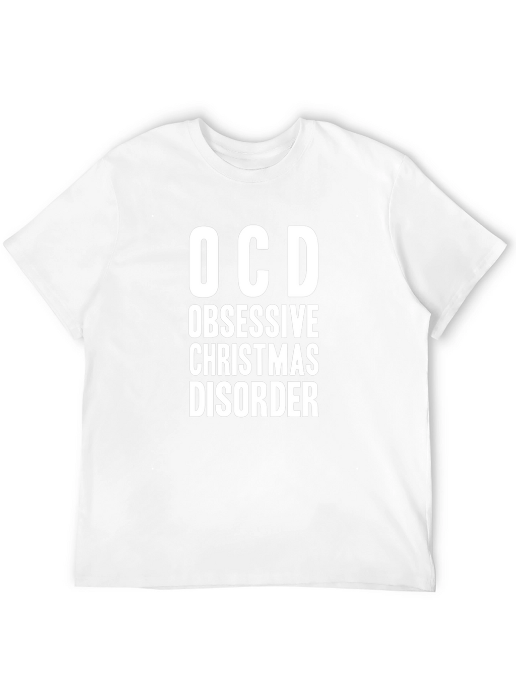 OCD Obsessive Christmas Disorder Black Graphic T-Shirt