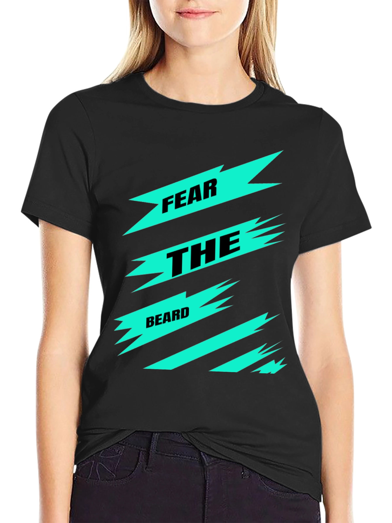 Fear the Beard Graphic Tee - Black Cotton T-Shirt