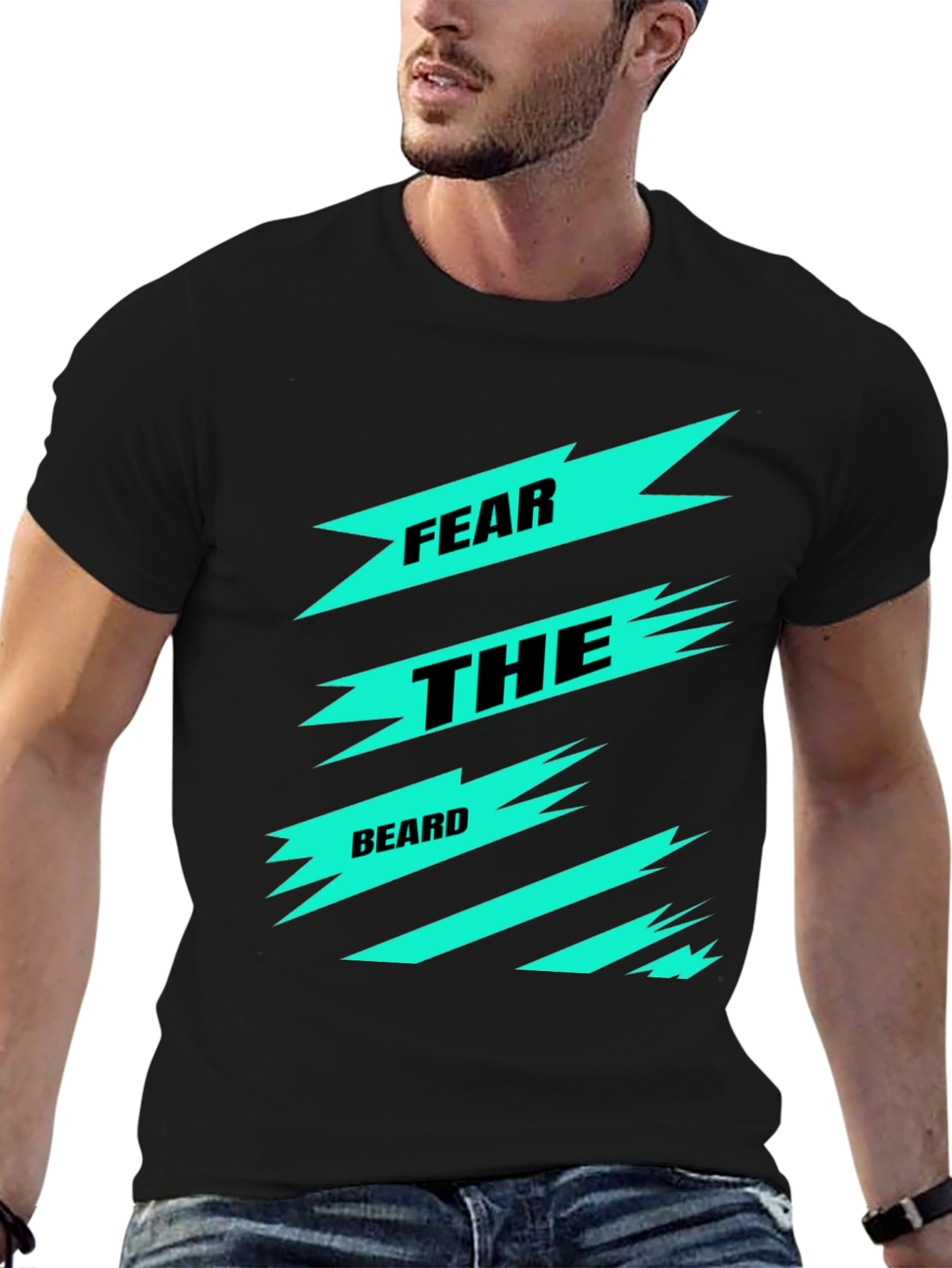 Fear the Beard Graphic Tee - Black Cotton T-Shirt