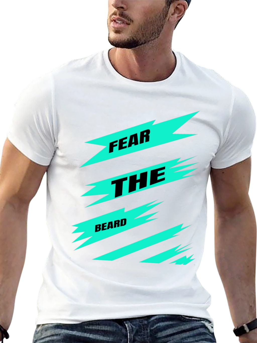 Fear the Beard Graphic Tee - Black Cotton T-Shirt