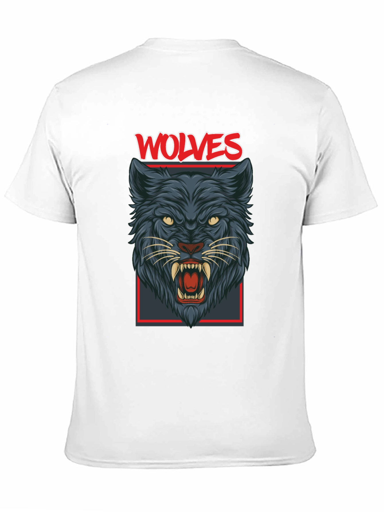 Wolves Graphic Print Mens Black T-Shirt