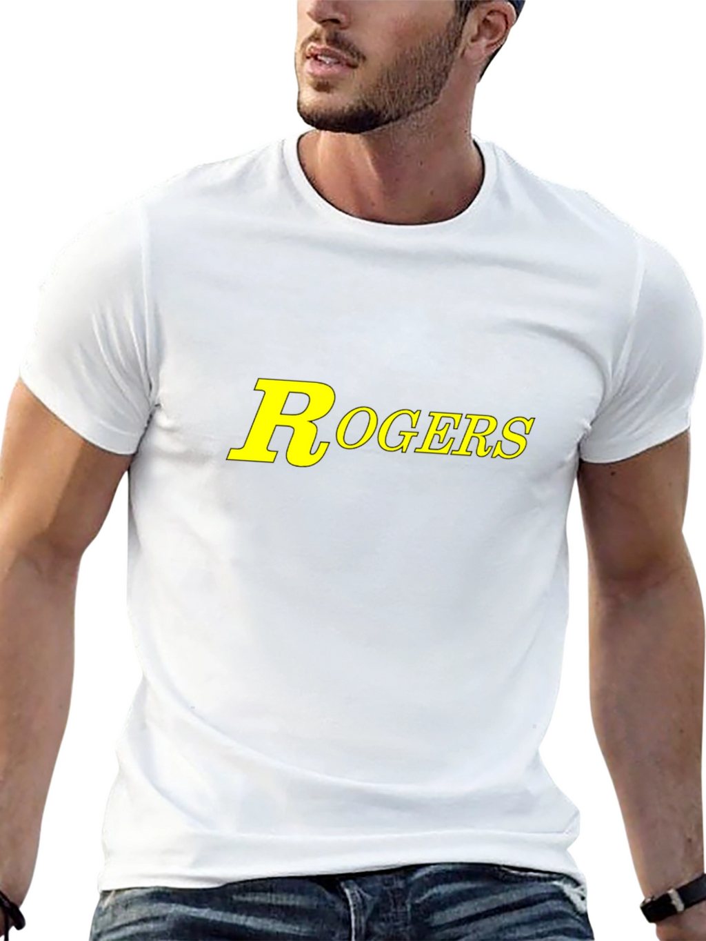 Rogers Black Cotton T-Shirt - Classic Logo Design