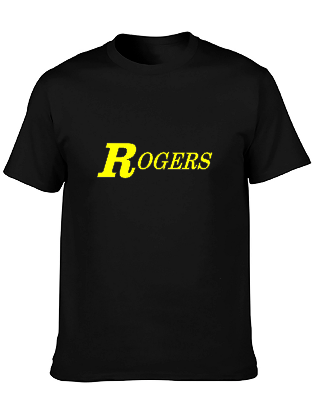 Rogers Black Cotton T-Shirt - Classic Logo Design