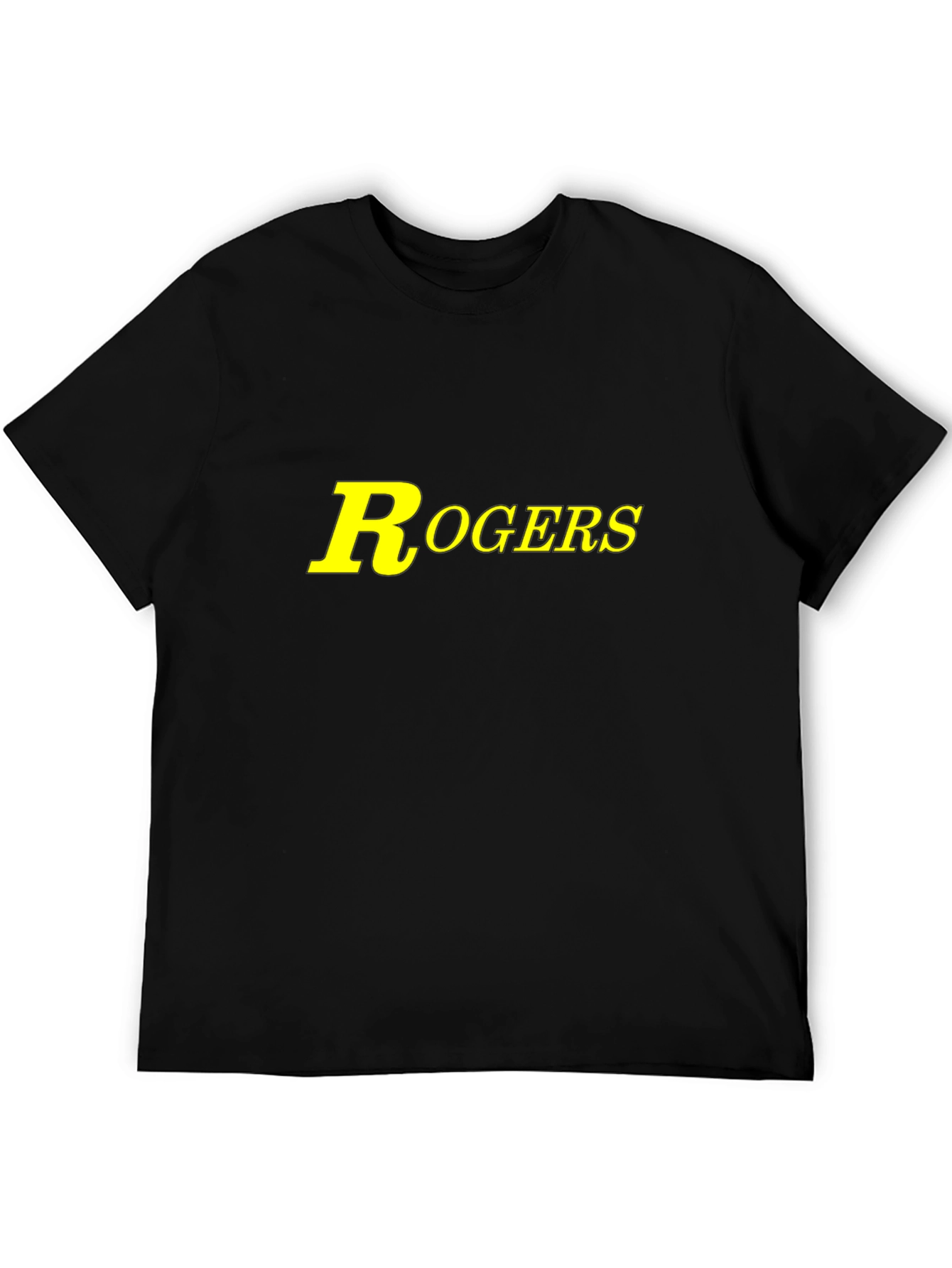 Rogers Black Cotton T-Shirt - Classic Logo Design