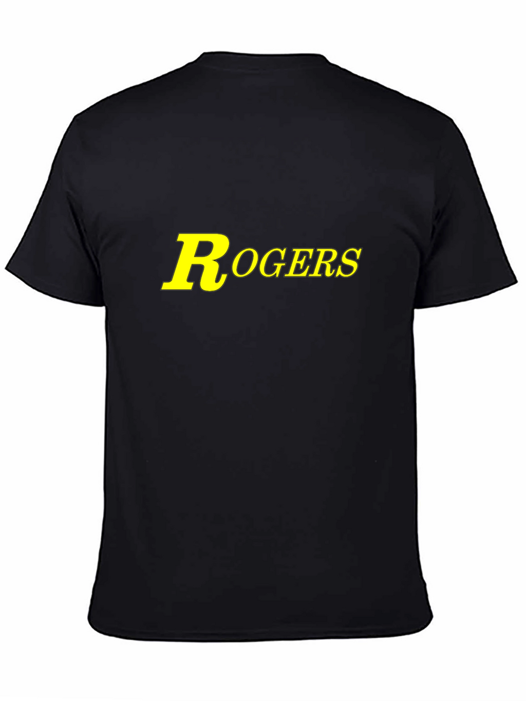 Rogers Black Cotton T-Shirt - Classic Logo Design