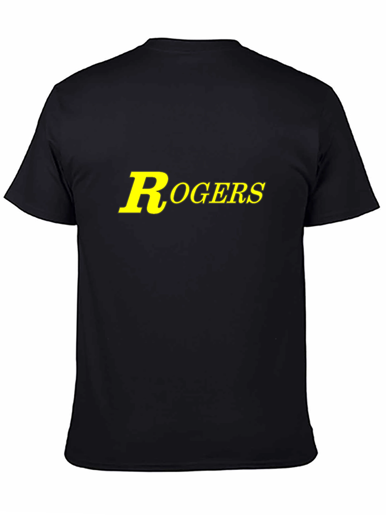 Rogers Black Cotton T-Shirt - Classic Logo Design