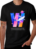 Wounderful Whale Graphic Print Crew Neck T-Shirt