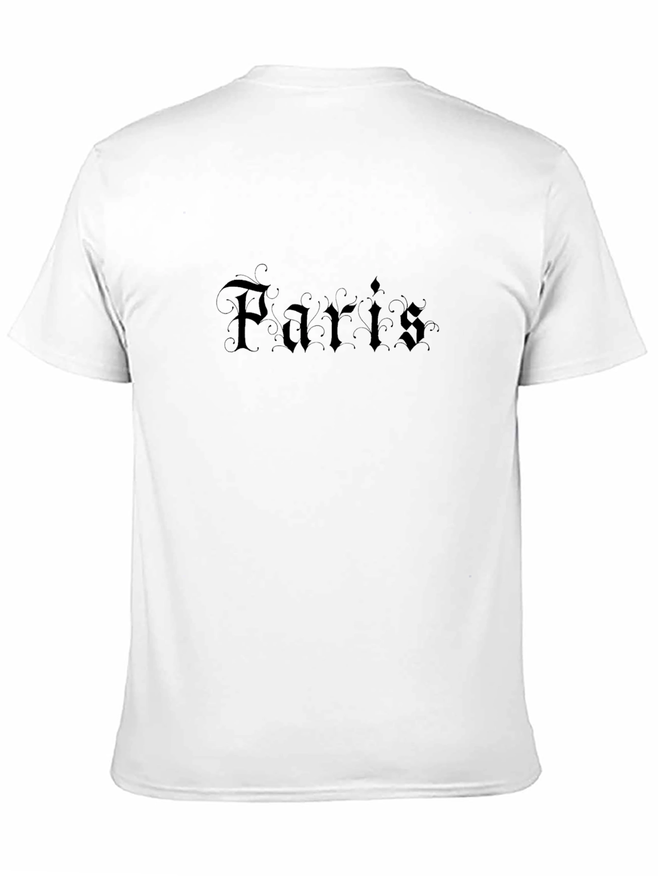 Paris Gothic Font Black T-Shirt