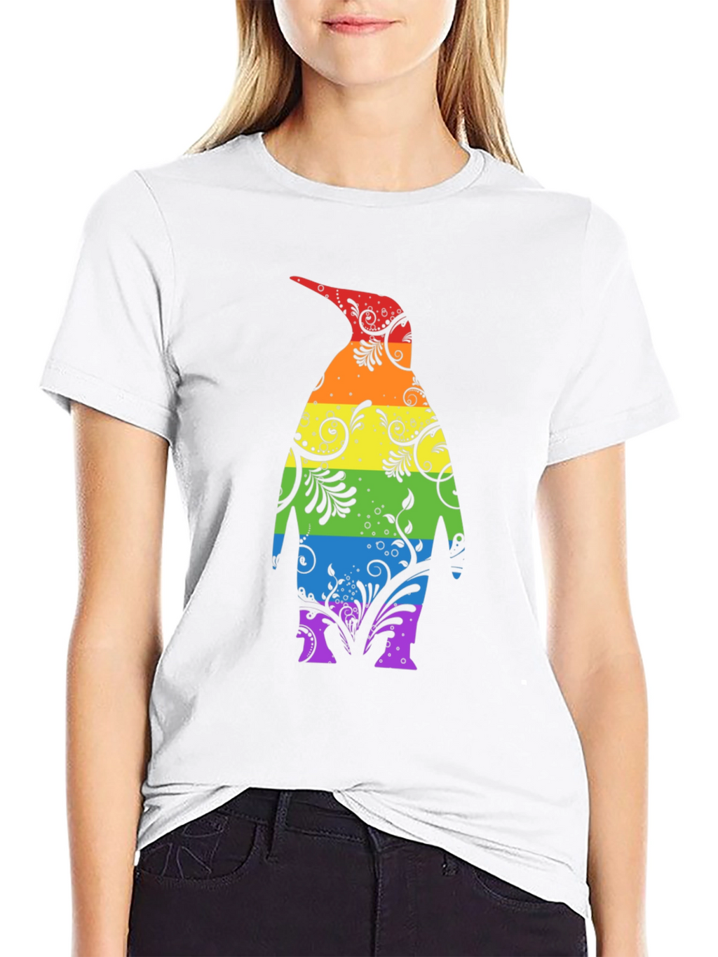 Rainbow Penguin Graphic Tee - Unique Stylish Design