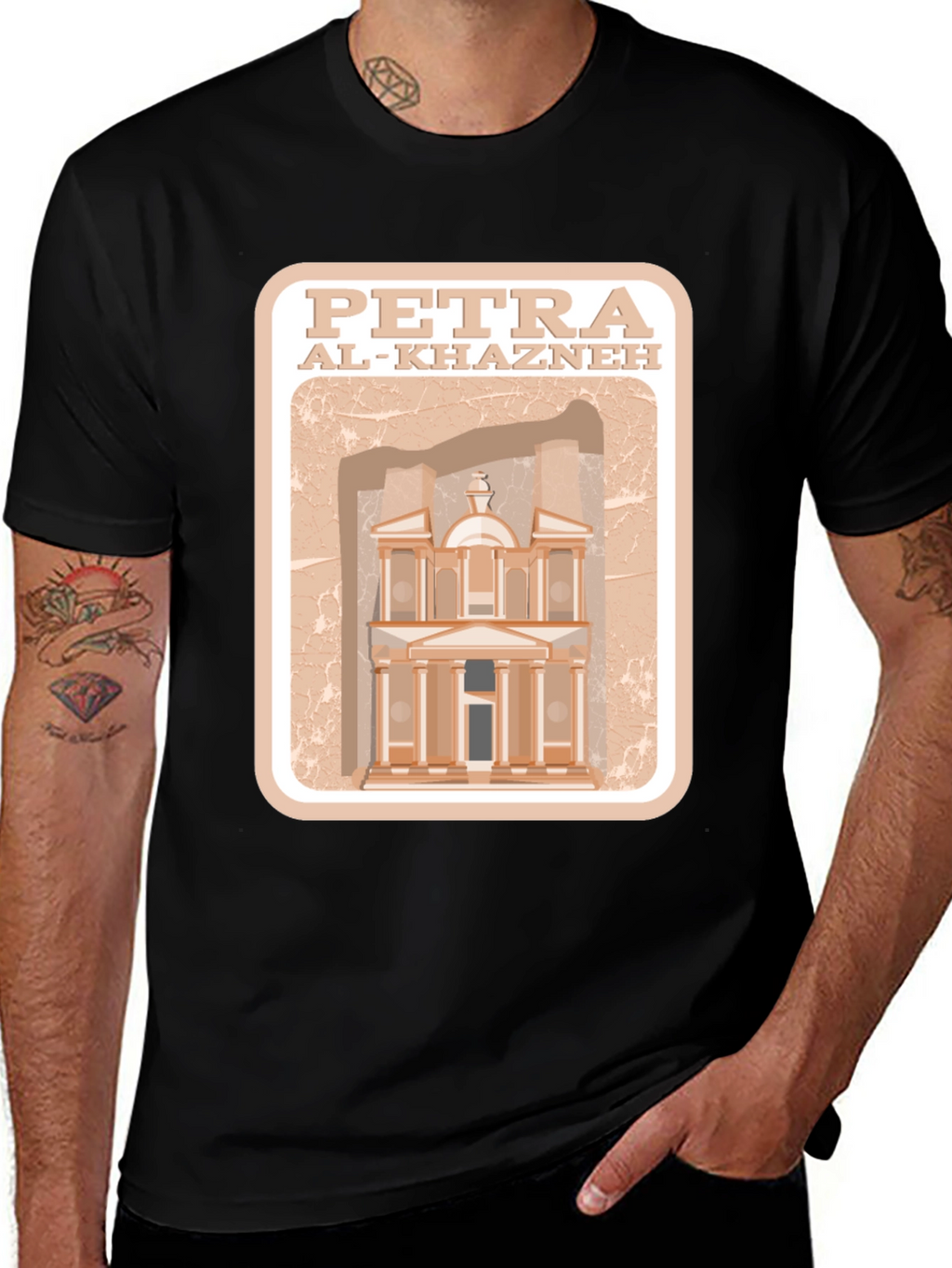 Petra Al-Khazneh Graphic T-Shirt - Travel Souvenir Tee