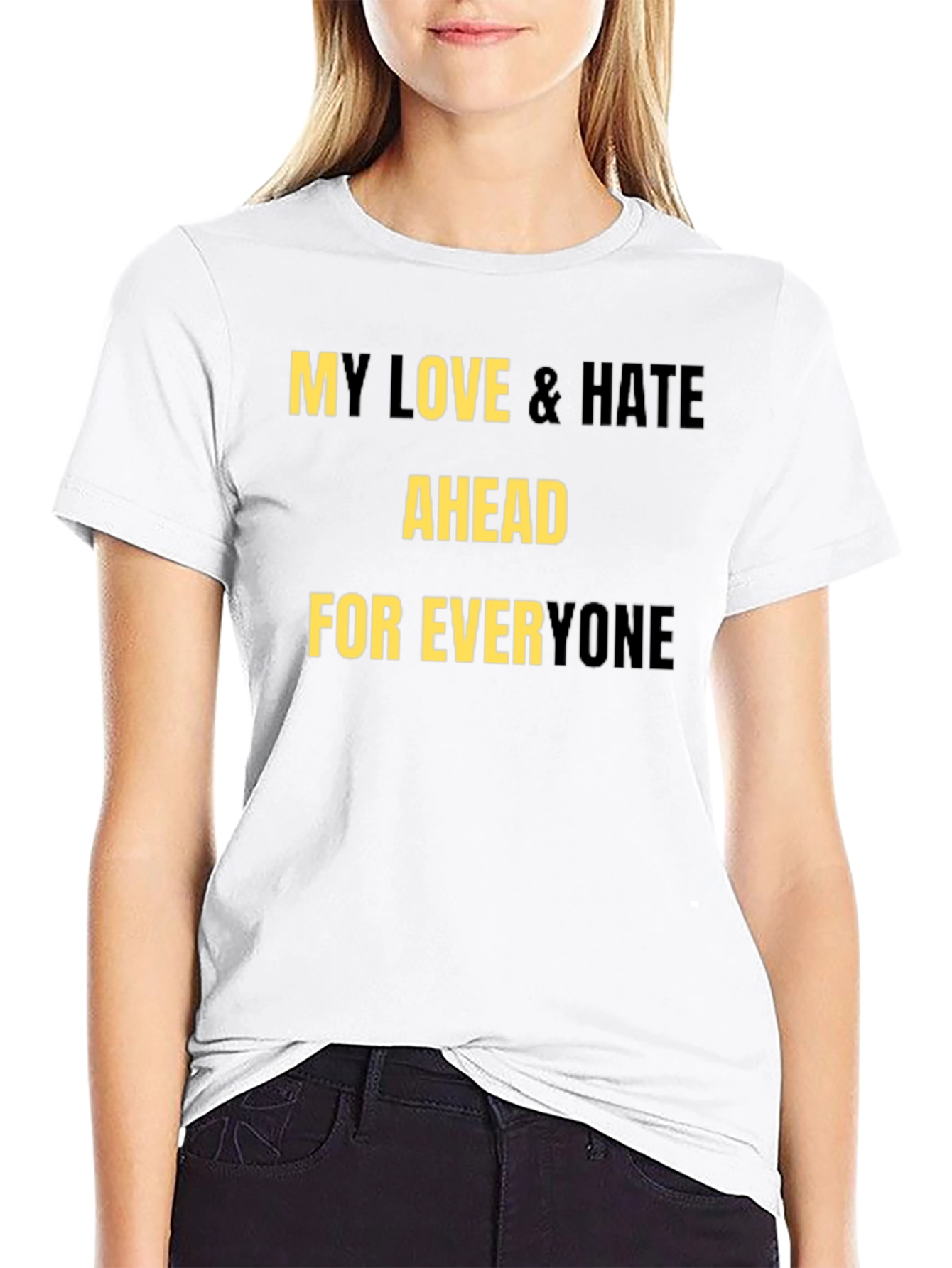 My Love & Hate T-Shirt - Black Graphic Tee