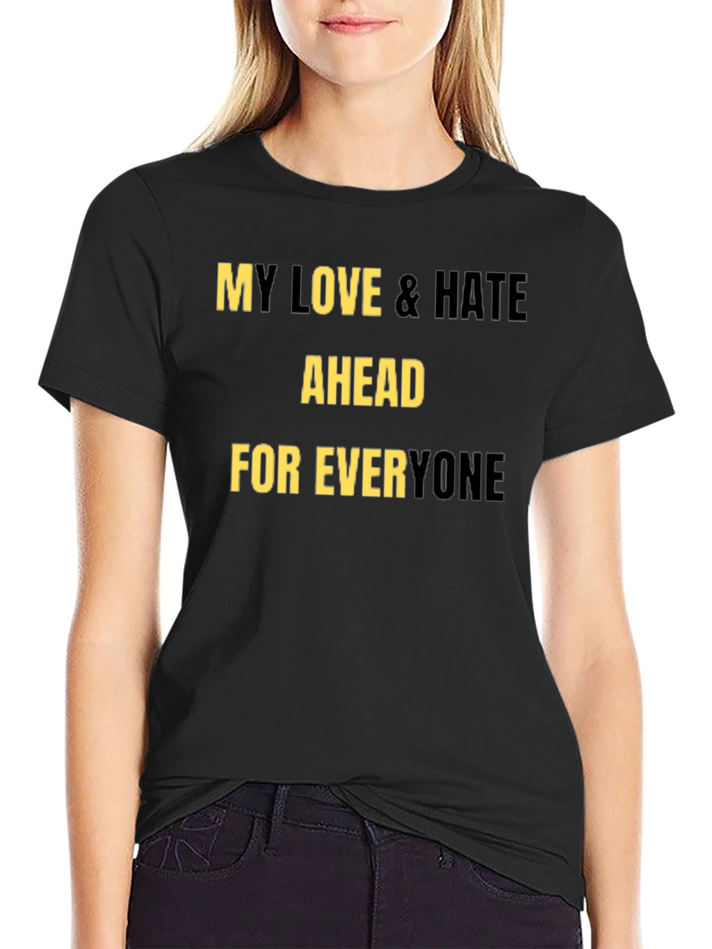 My Love & Hate T-Shirt - Black Graphic Tee