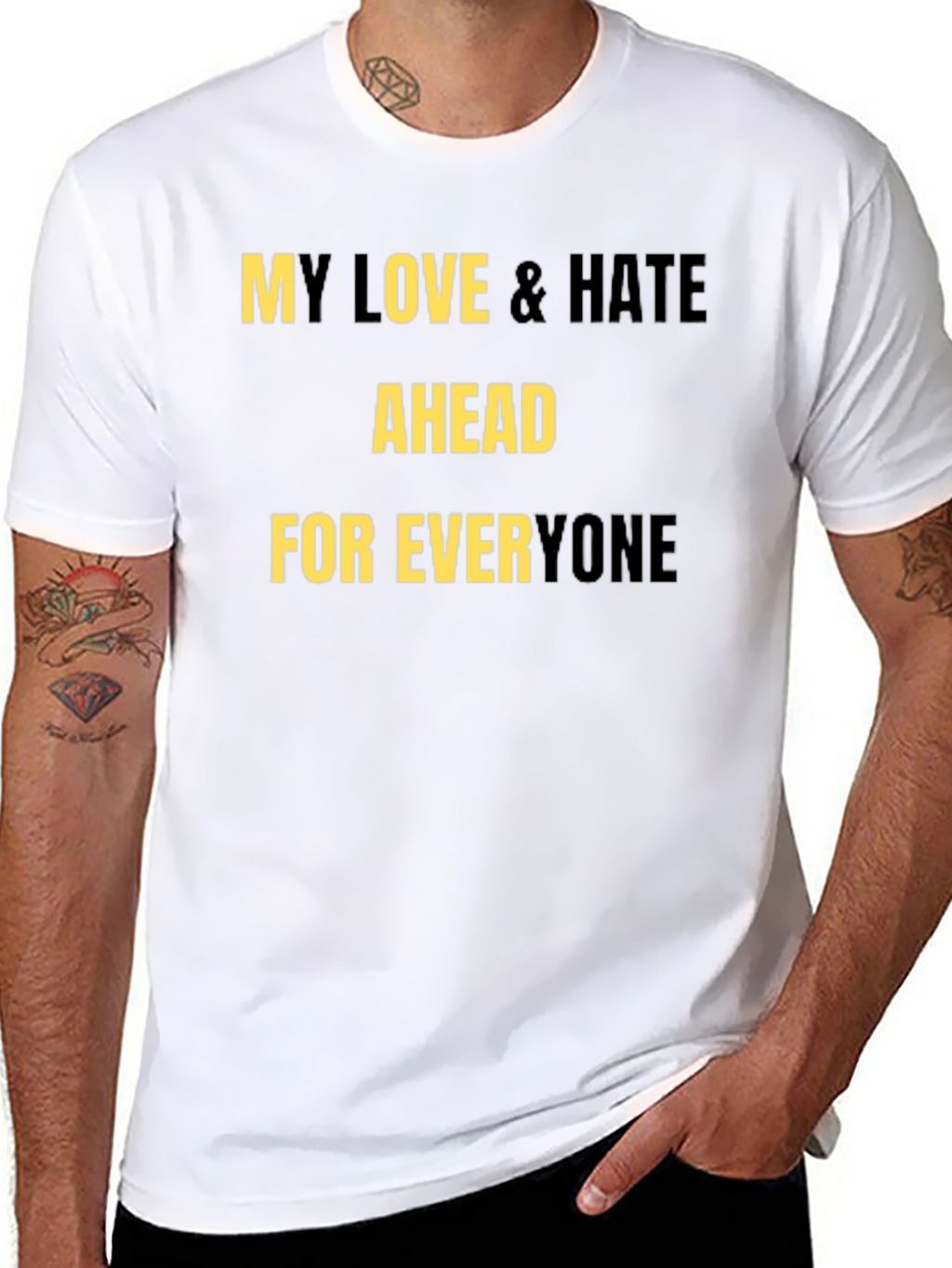 My Love & Hate T-Shirt - Black Graphic Tee