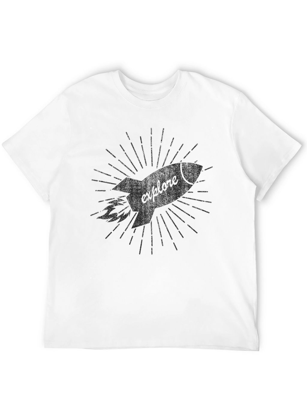 Explore Rocket Graphic Tee - Black