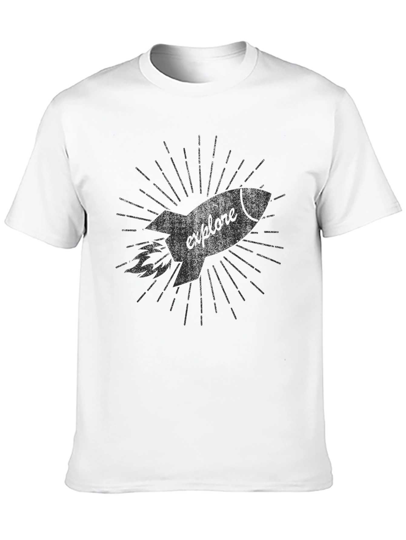 Explore Rocket Graphic Tee - Black