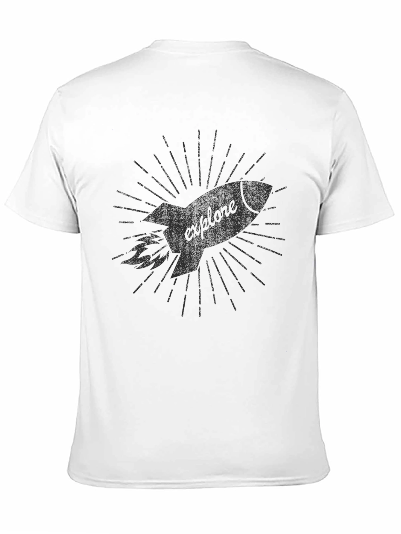Explore Rocket Graphic Tee - Black