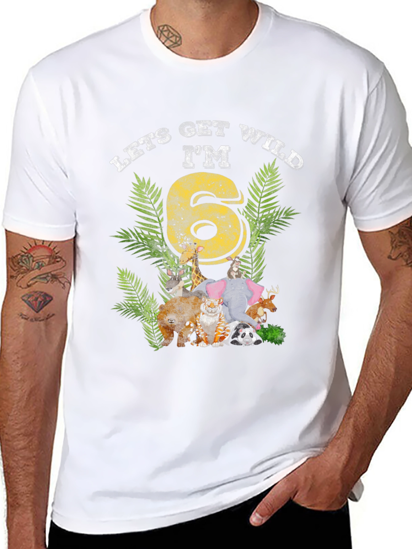 Lets Get Wild Im 6 Birthday T-Shirt