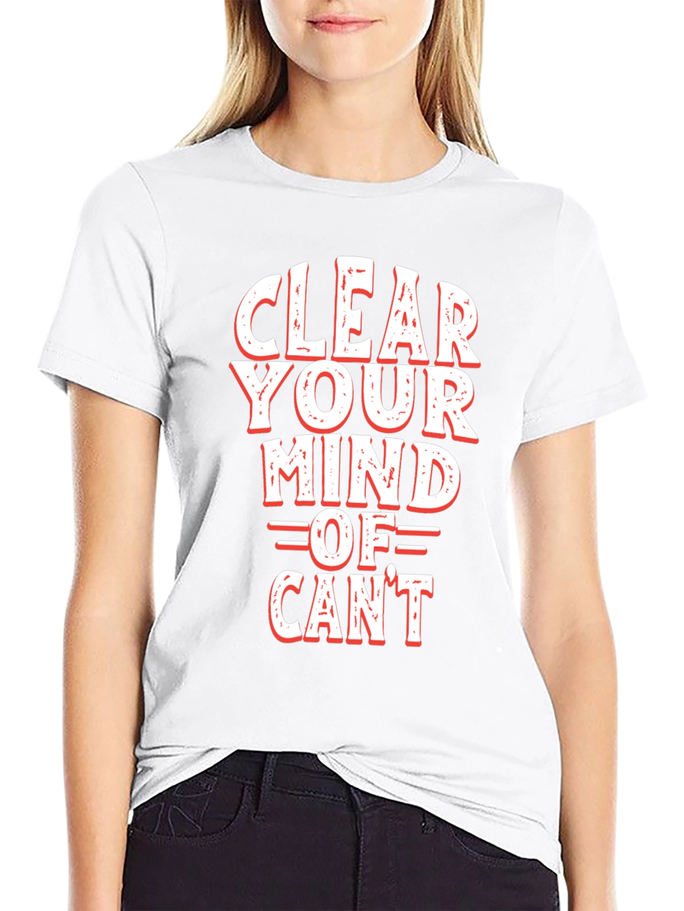 Clear Your Mind Black Graphic Tee - Motivational T-Shirt