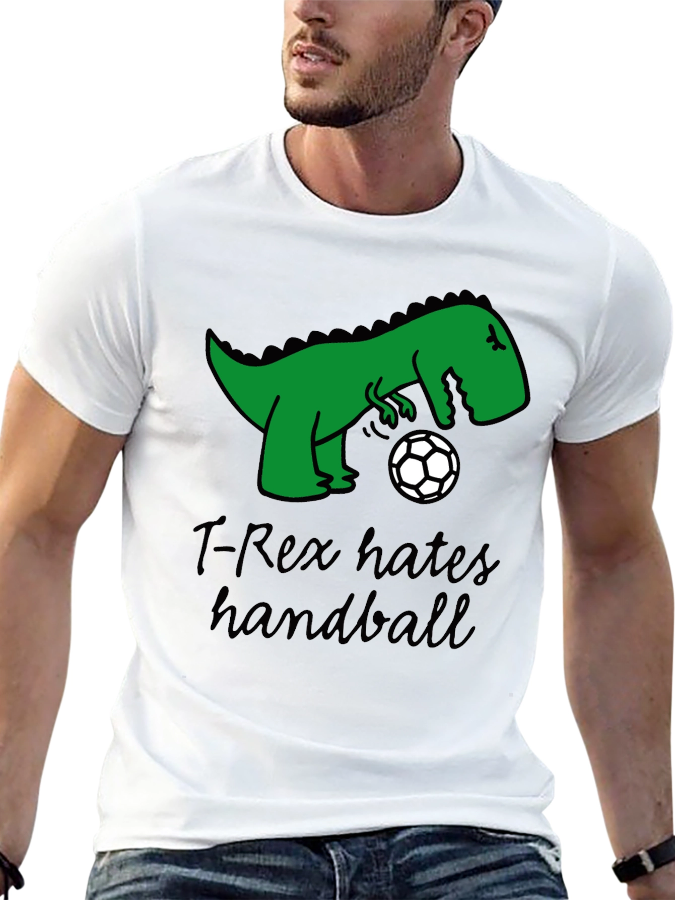 T-Rex Hates Handball Graphic Tee