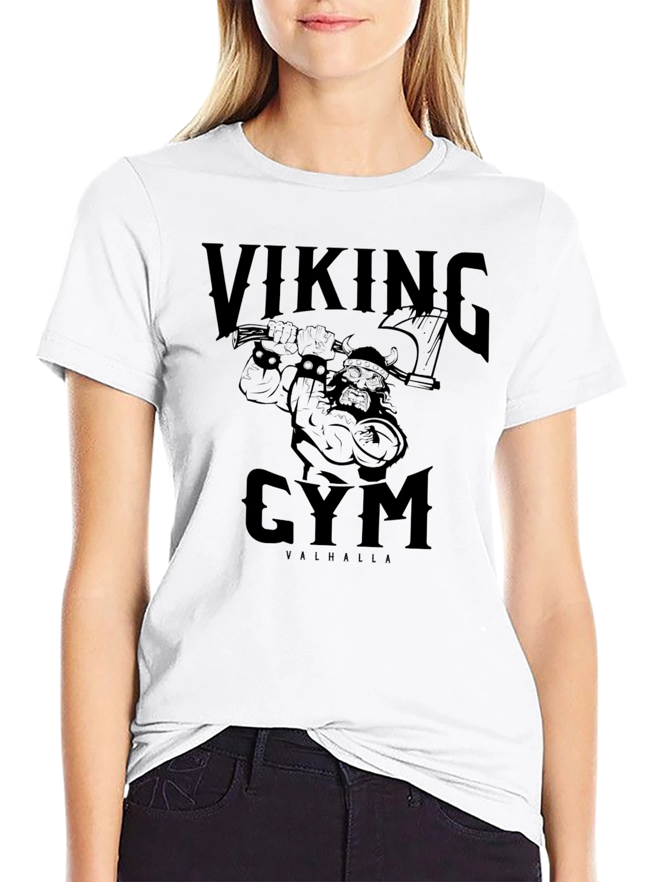Viking Gym Valhalla T-Shirt - Black Graphic Tee