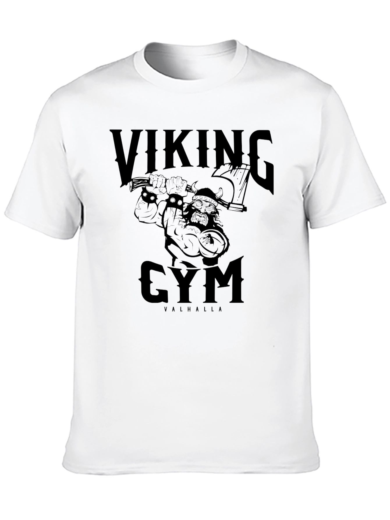 Viking Gym Valhalla T-Shirt - Black Graphic Tee