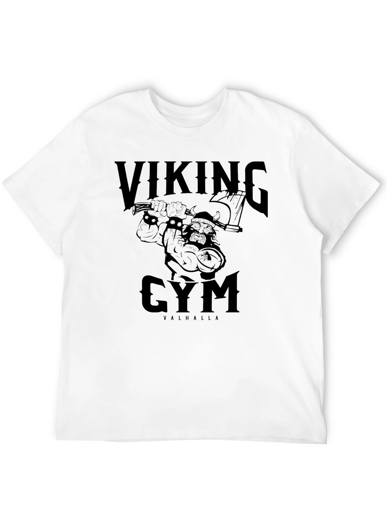 Viking Gym Valhalla T-Shirt - Black Graphic Tee