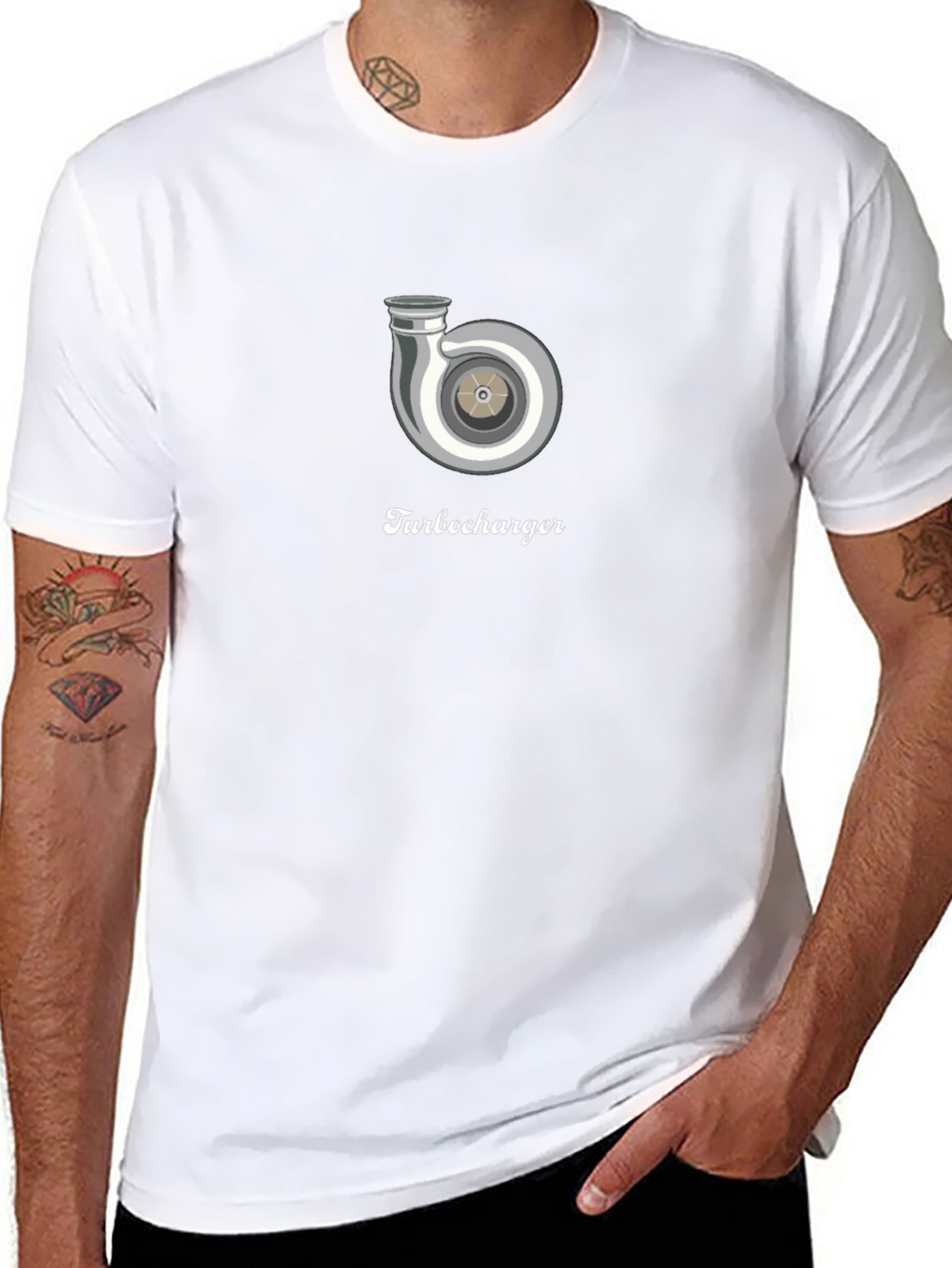 Turbocharger Graphic Tee - Black Cotton Comfort Fit