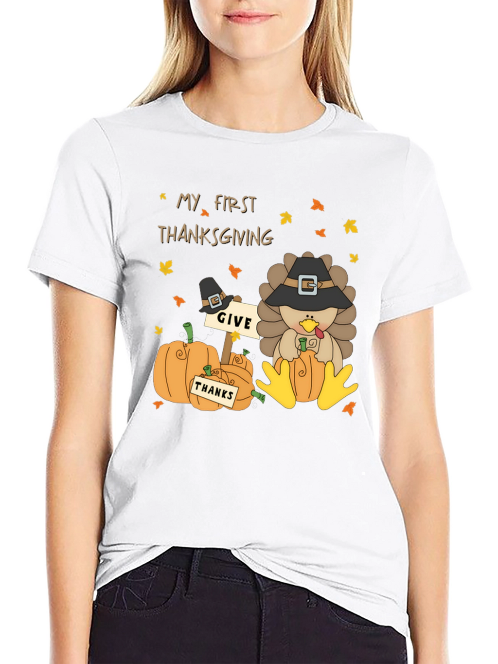My First Thanksgiving Turkey Pumpkin Graphic Tee