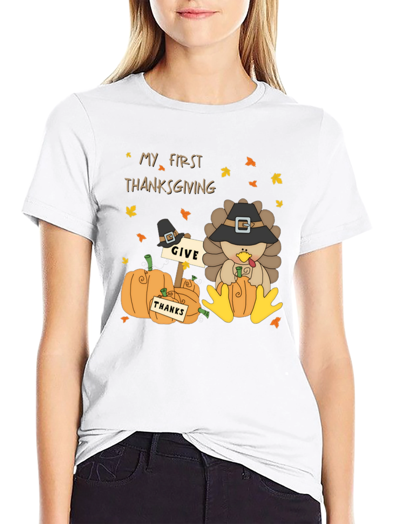 My First Thanksgiving Turkey Pumpkin Graphic Tee