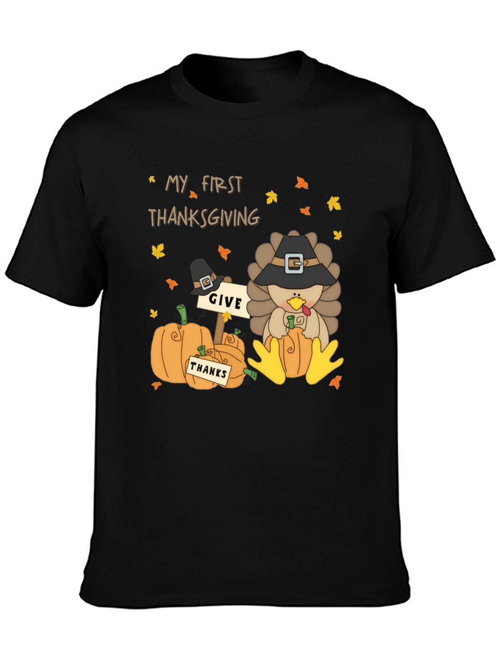 My First Thanksgiving Turkey Pumpkin Graphic Tee