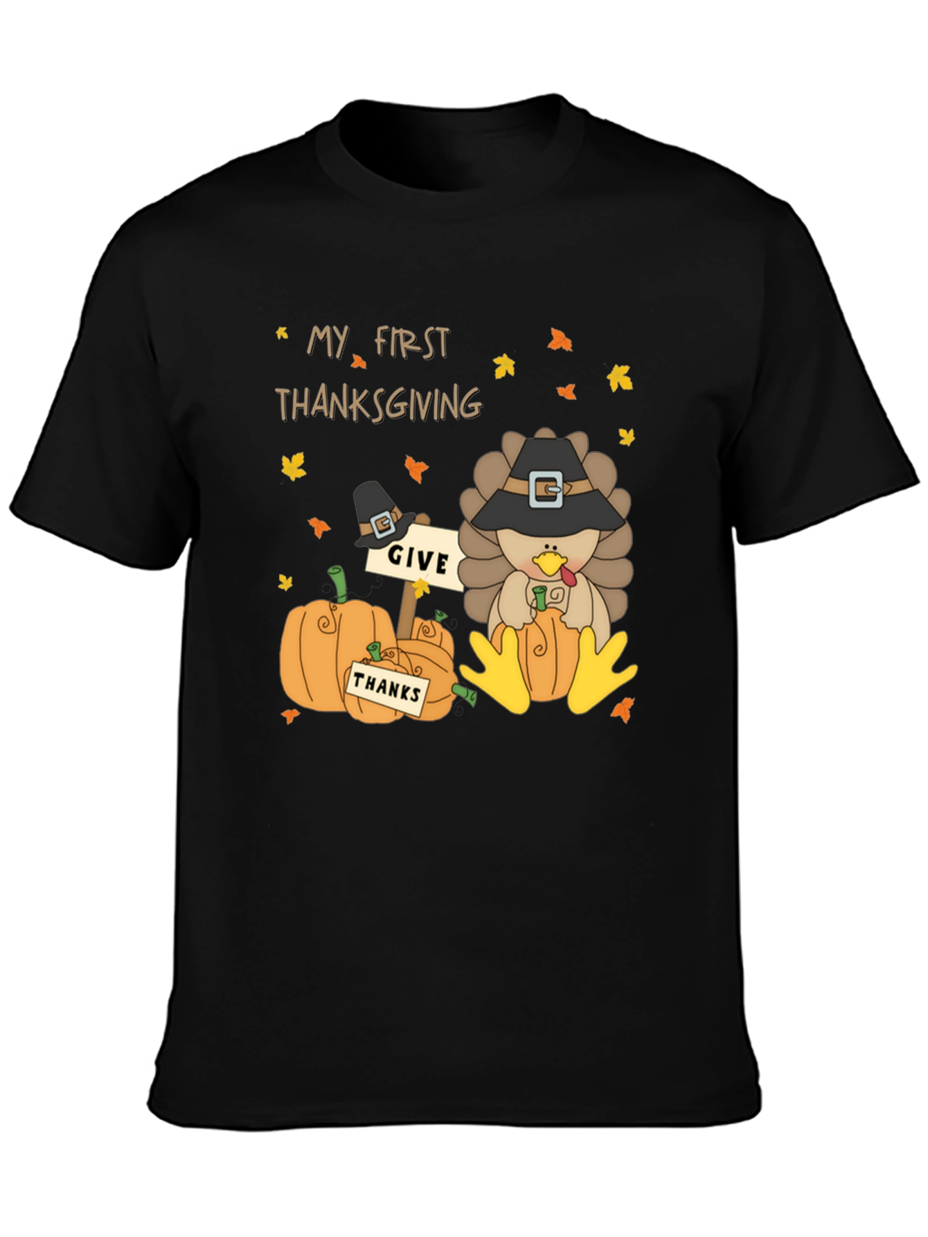 My First Thanksgiving Turkey Pumpkin Graphic Tee