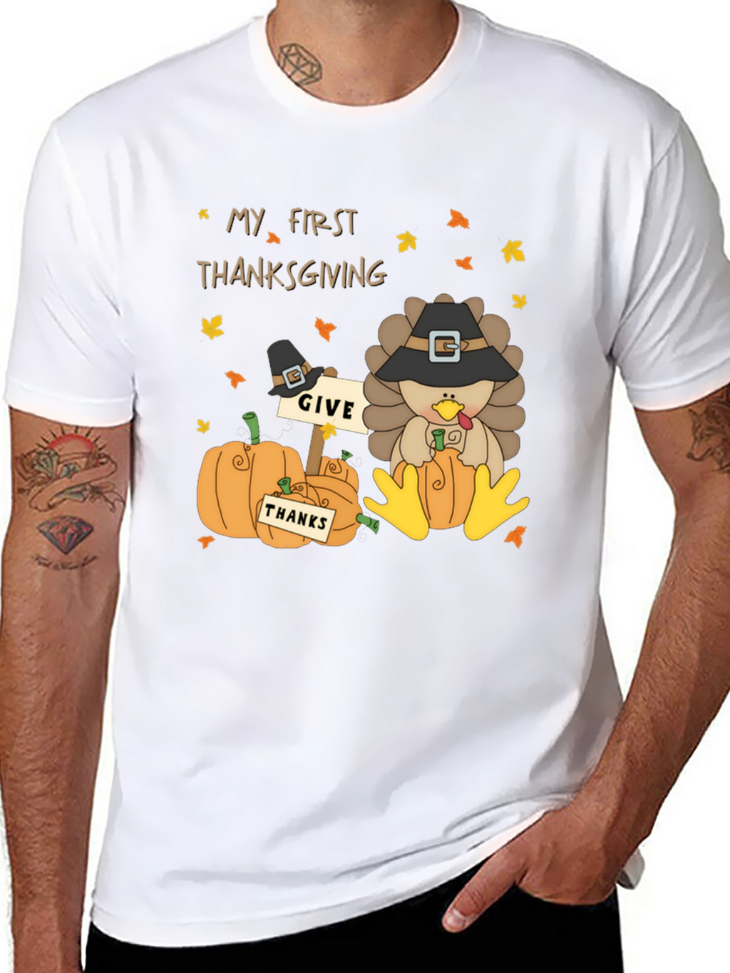 My First Thanksgiving Turkey Pumpkin Graphic Tee