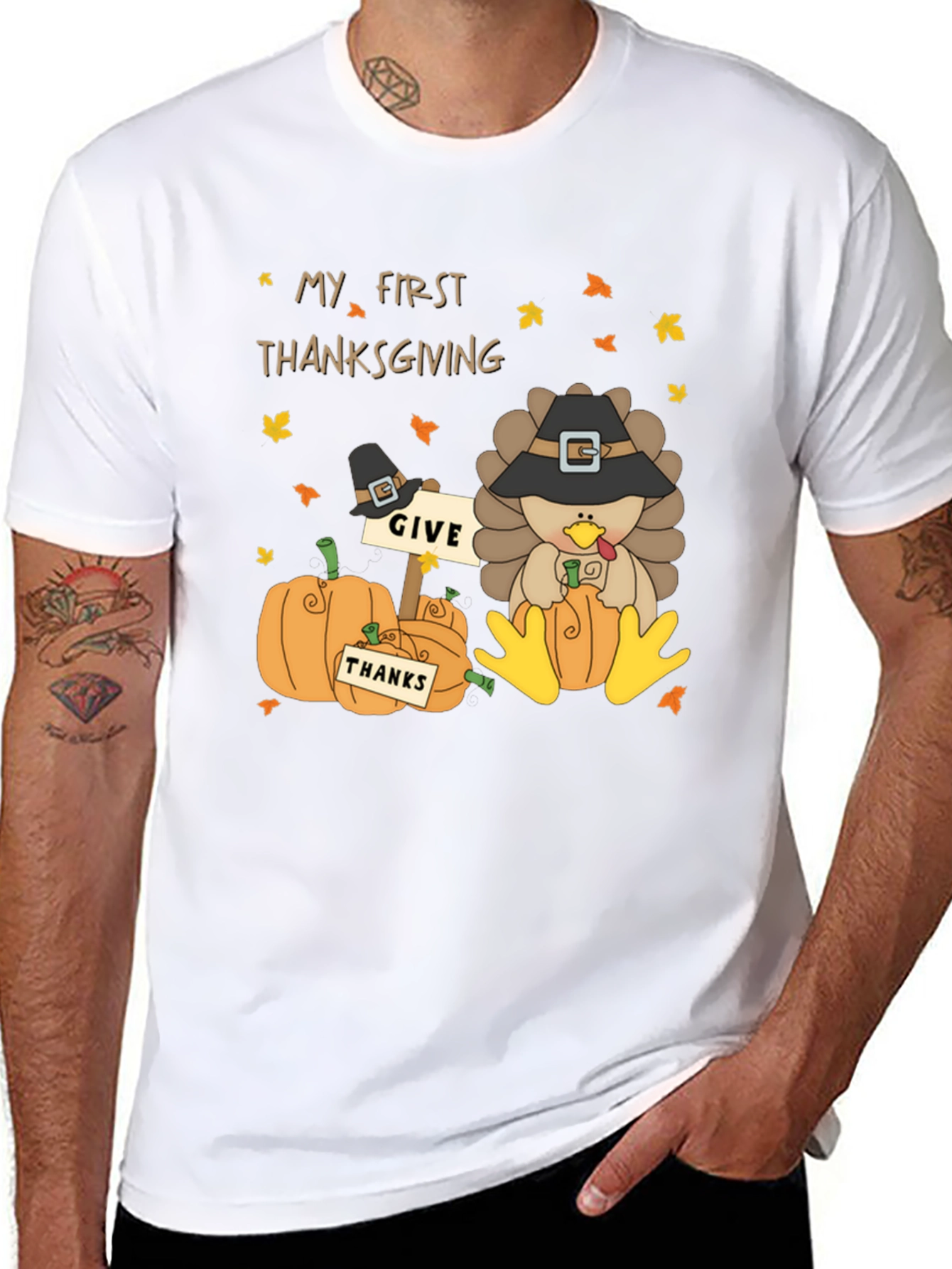 My First Thanksgiving Turkey Pumpkin Graphic Tee