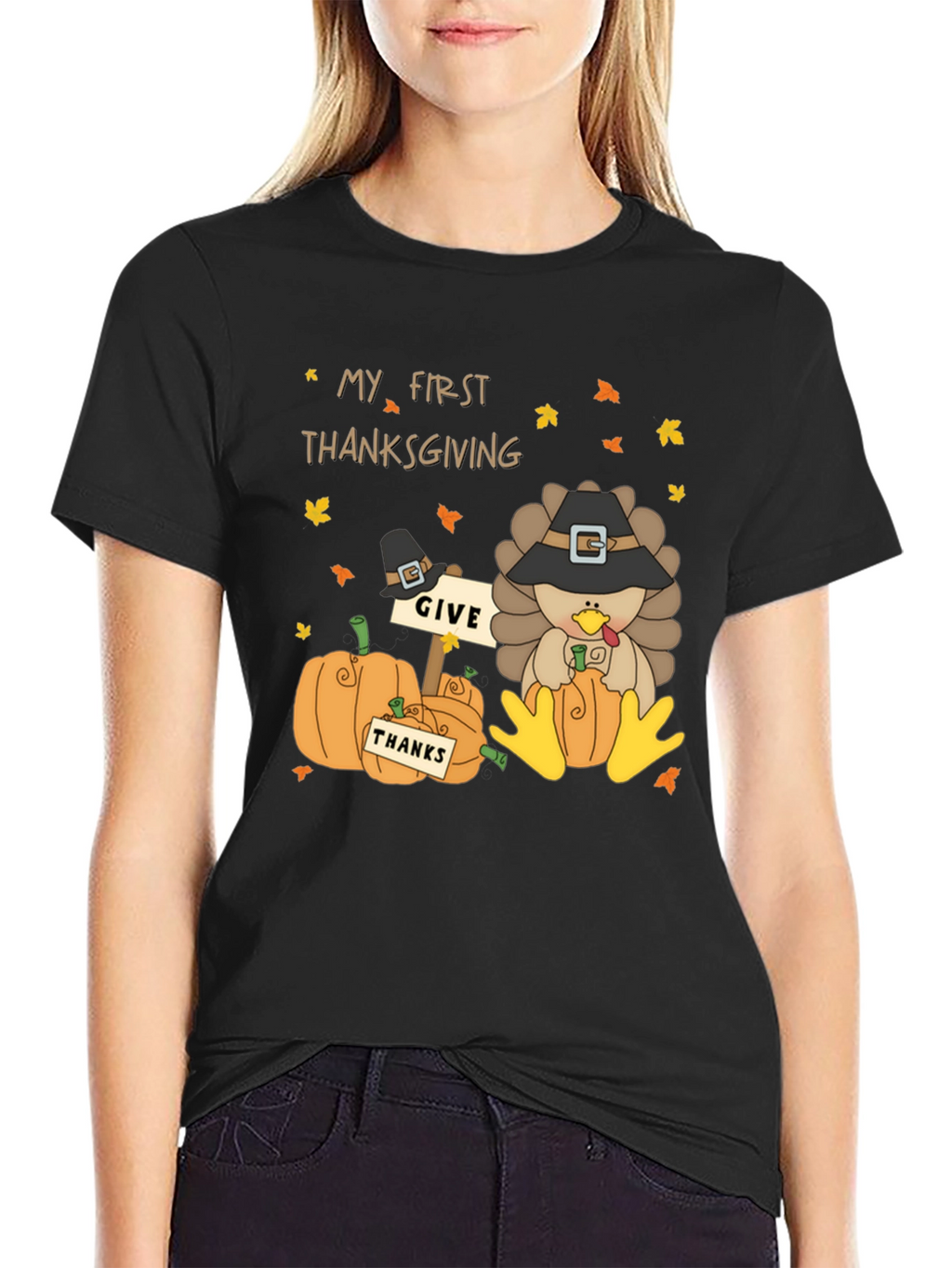 My First Thanksgiving Turkey Pumpkin Graphic Tee