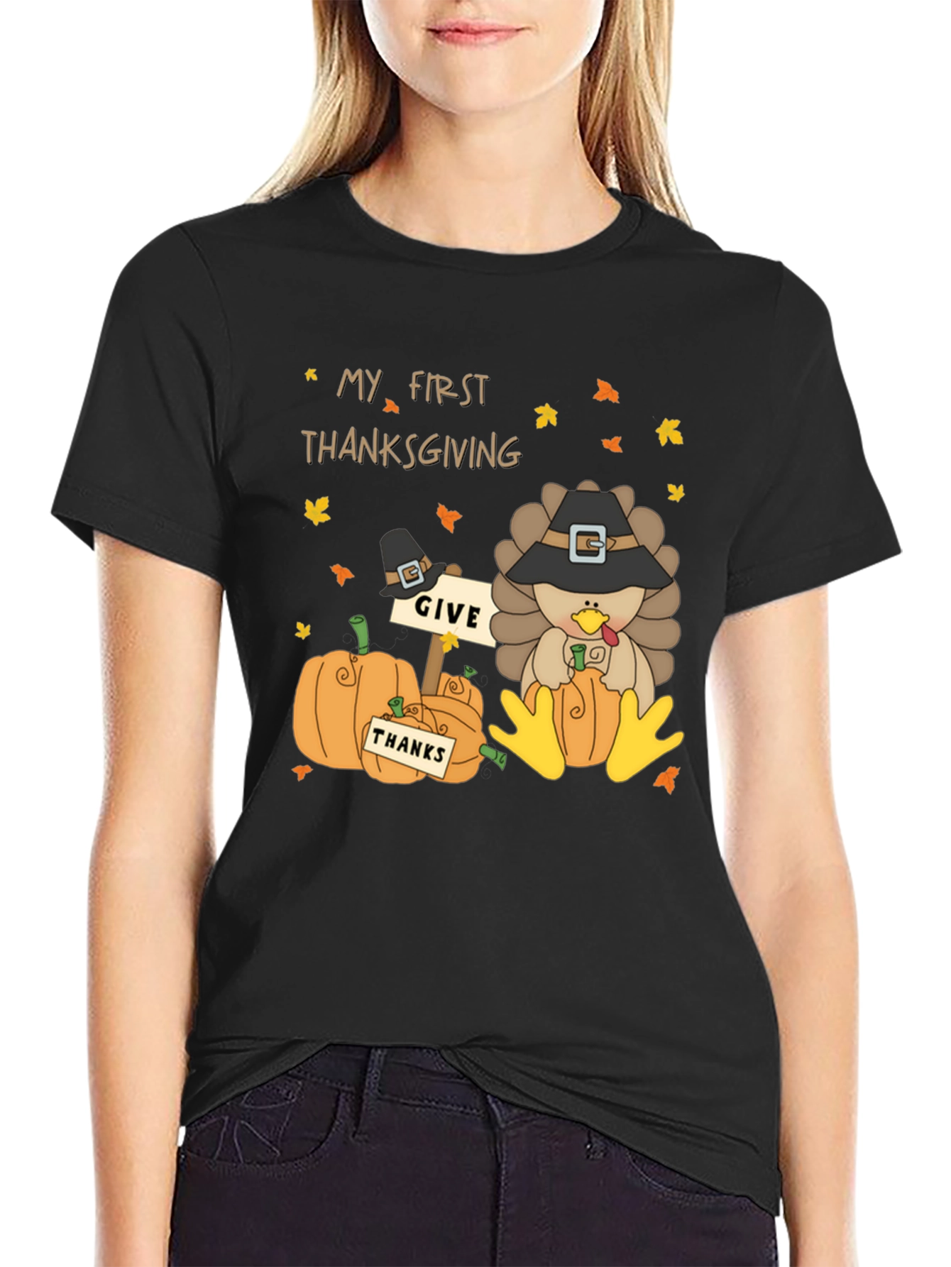 My First Thanksgiving Turkey Pumpkin Graphic Tee