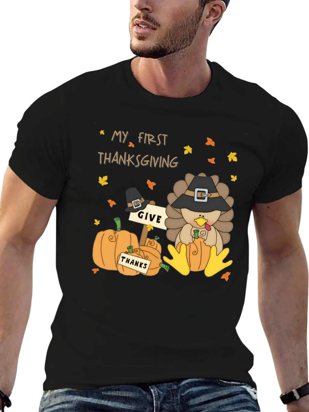 My First Thanksgiving Turkey Pumpkin Graphic Tee