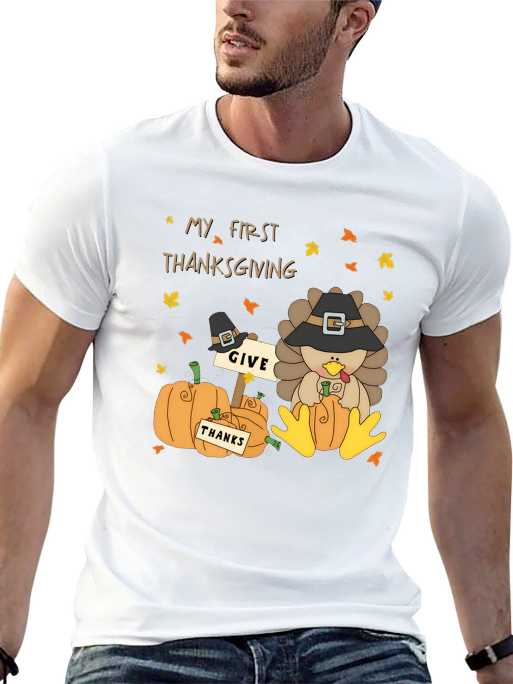 My First Thanksgiving Turkey Pumpkin Graphic Tee
