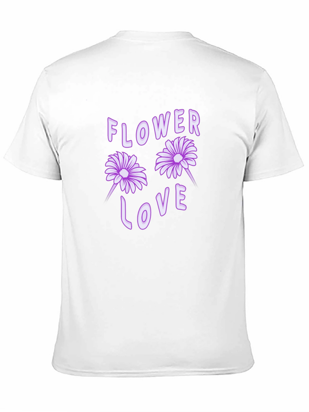 Flower Love Graphic Tee - Black Cotton T-Shirt