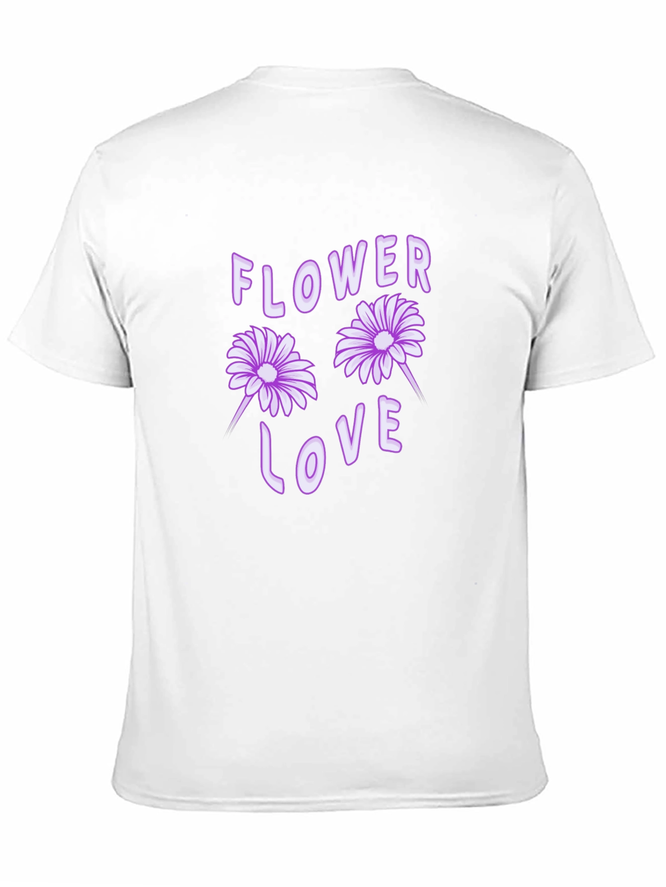 Flower Love Graphic Tee - Black Cotton T-Shirt