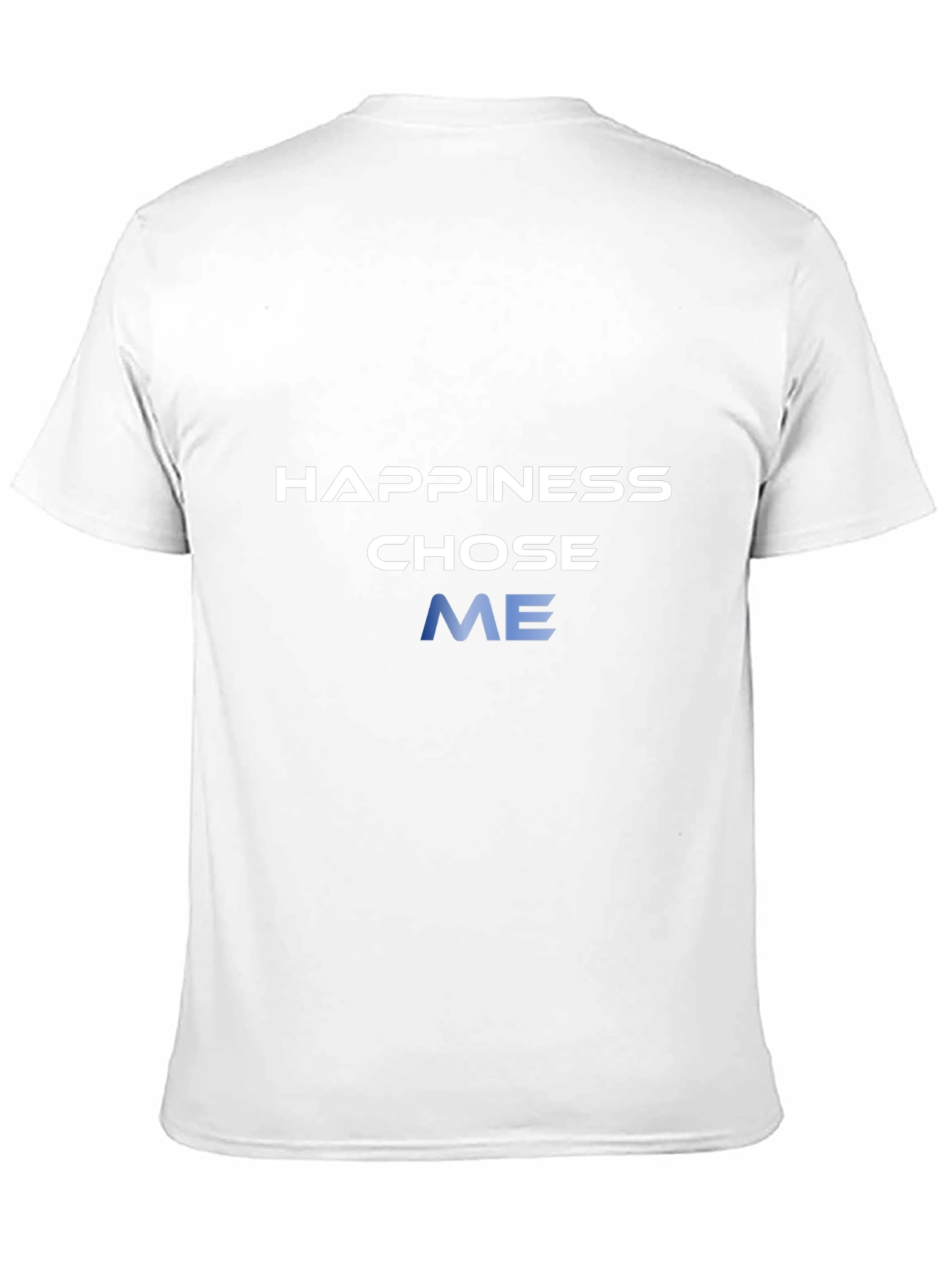 Happiness Chose Me Graphic Tee - Black Cotton Blend