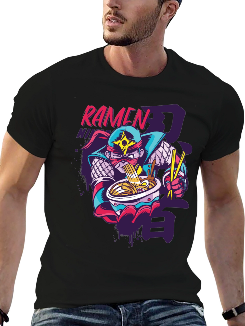 Ramen Ninja Graphic Tee - Fun Anime Inspired Shirt