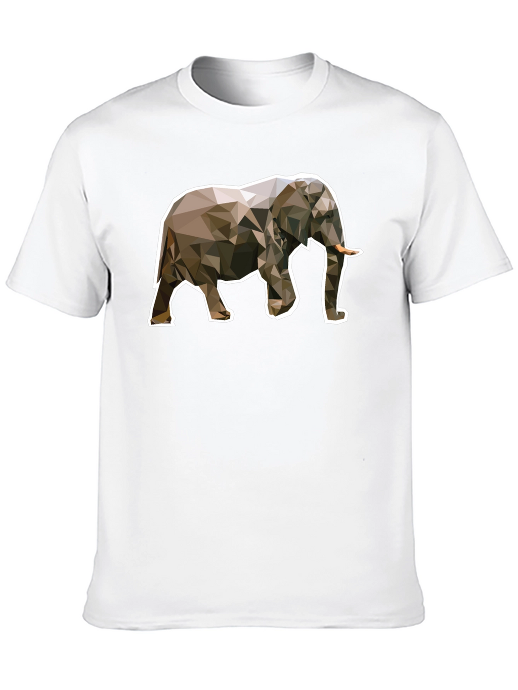 Geometric Elephant Graphic Tee - Unique Black T-Shirt